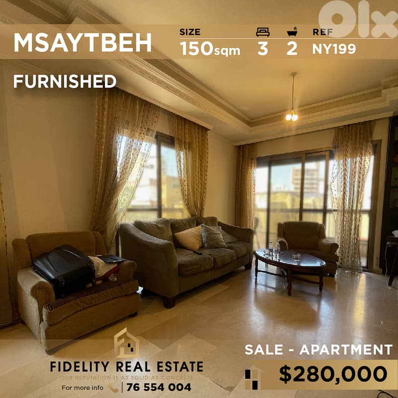 Apartment for sale in Msaytbeh NY199 شقة للبيع في المصيطبة 0