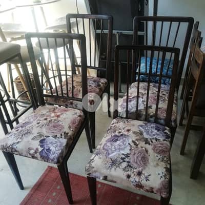 كراسي خشب سنديان عدد٤