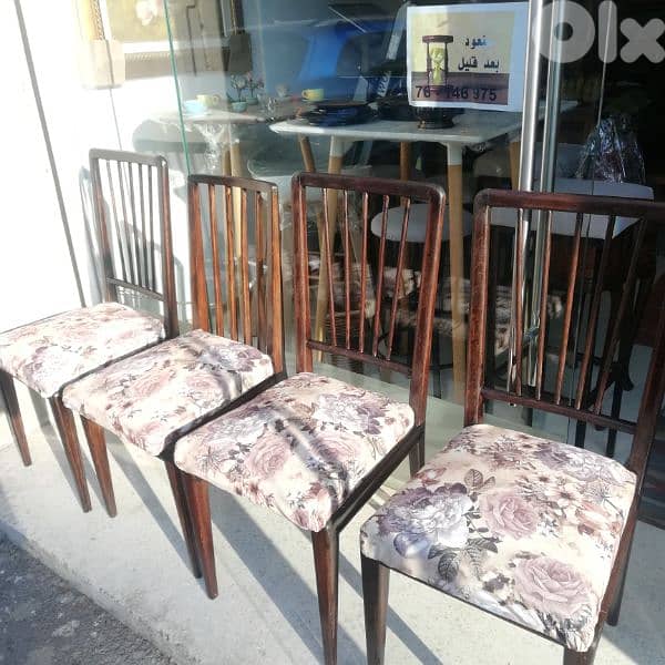 كراسي خشب سنديان عدد٤ 1