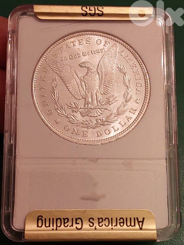 USA 1897 Morgan silver dollar SGS Proof America's Grading 3
