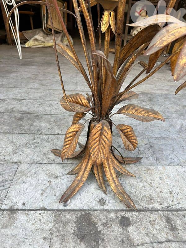 vintage 1970s frensh enamel flower floor lampلمبادير انتيك سبعينات 4