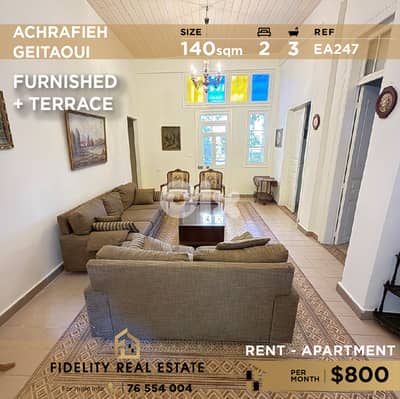 Apartment for rent in Achrafieh EA247 شقة للإيجار في الأشرفية