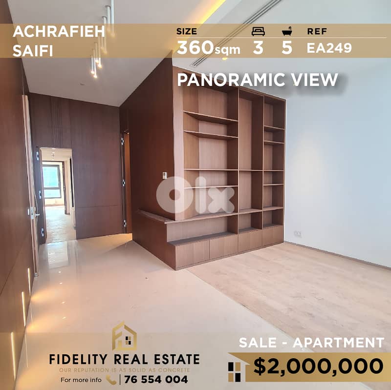 Apartment for sale in Achrafieh EA249 شقة للبيع في الأشرفية 0