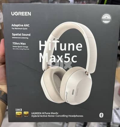Ugreen Hitune Max5c Hybrid Active Noise Cancelling Headphones white