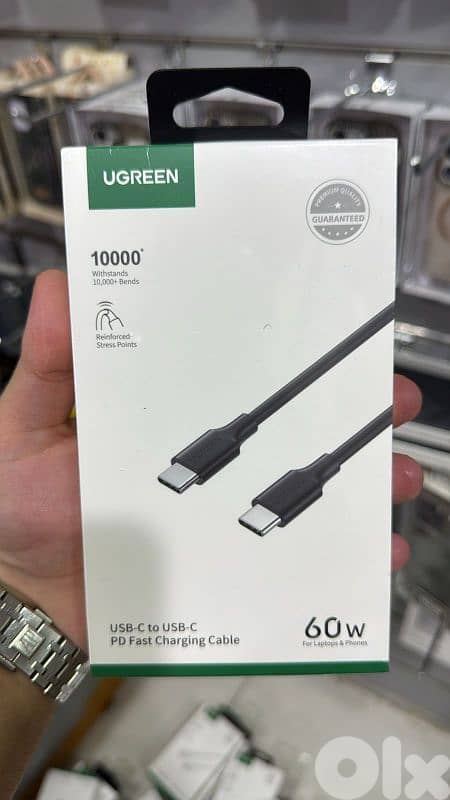 Ugreen usb-c to usb-c 2m 60w black 0