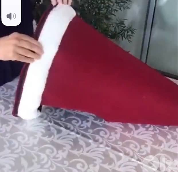 pet dog cat Christmas bed, Santa’s hat 3