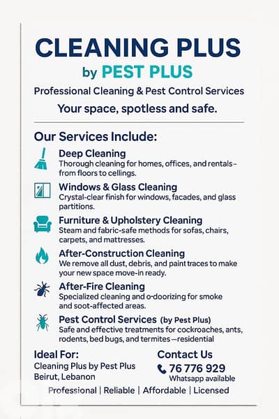 cleaning and pest control