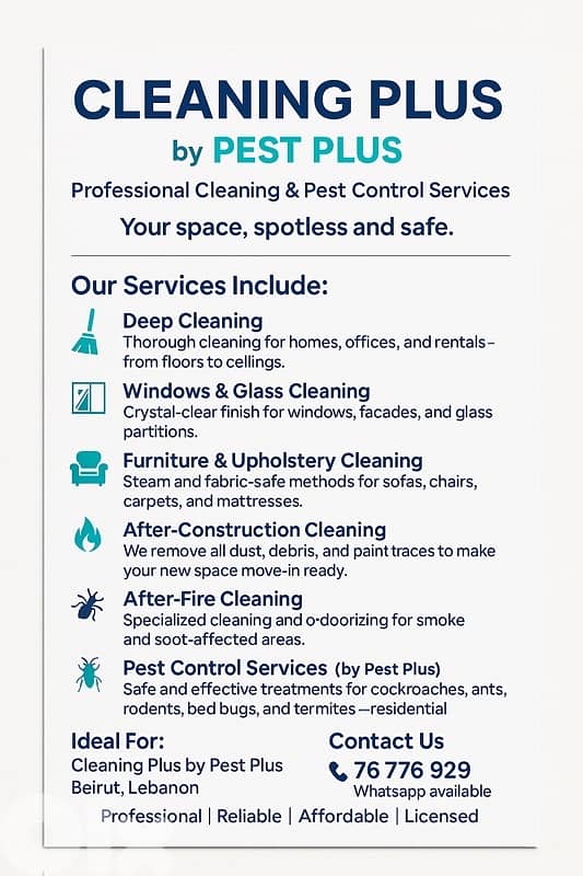 cleaning and pest control 0