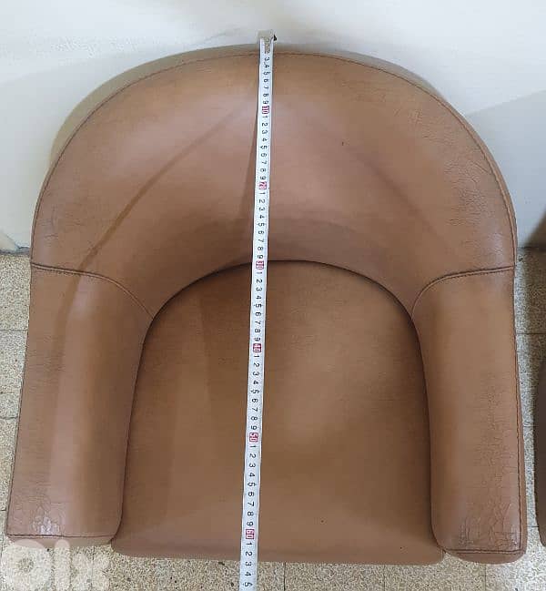 3  sofa  set  brown  leather very neat  80 $ beyrout  03723895 11