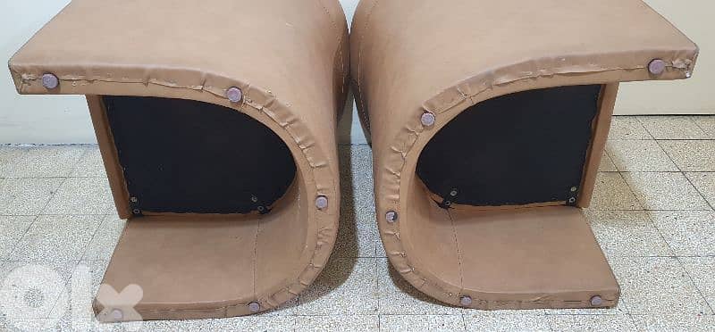 3  sofa  set  brown  leather very neat  80 $ beyrout  03723895 17