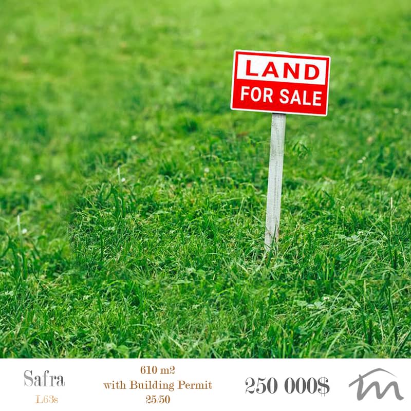 Safra - Tabarja | 610m² Land | 25/50 | Available Building Permit 0