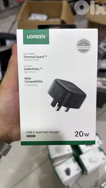 Ugreen 20w usb-c Gan fast charger 3pin black Cd137 0