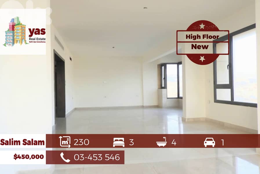 Salim Slam 230m2 | New | High Floor | Prime Location | Sea View | RM 0