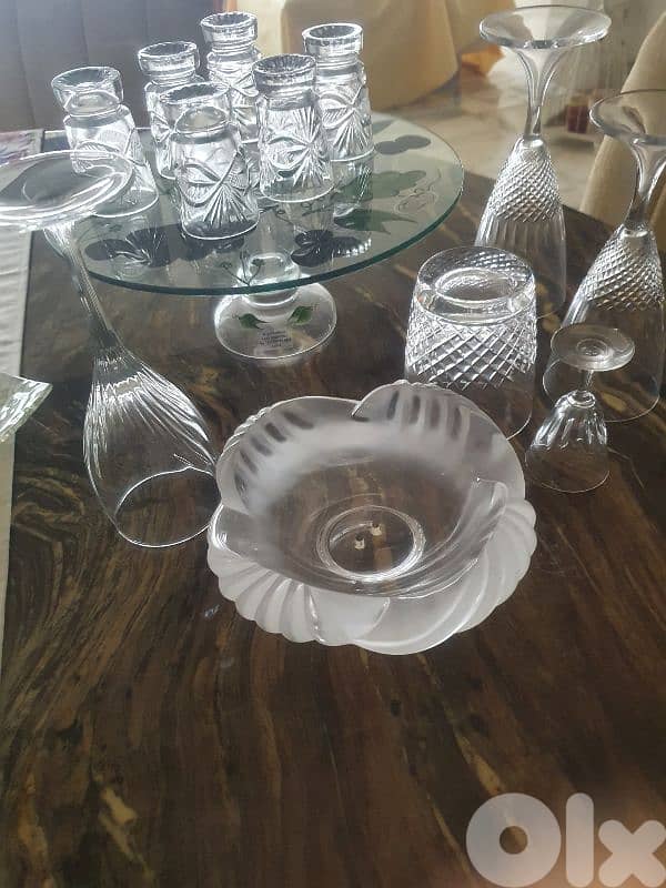 High-end French Crystal Glass, and Original Noritake Dinner set 1