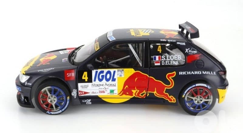 Peugeot 306 (Rally Mont Blanc 2021) diecast car model 1;18 1
