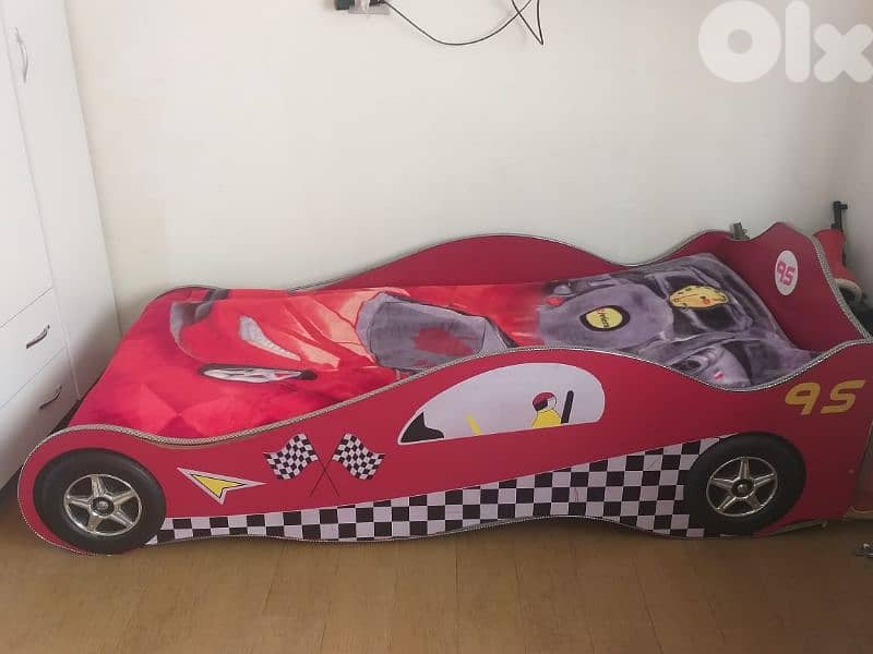 kids car bedroom single 0