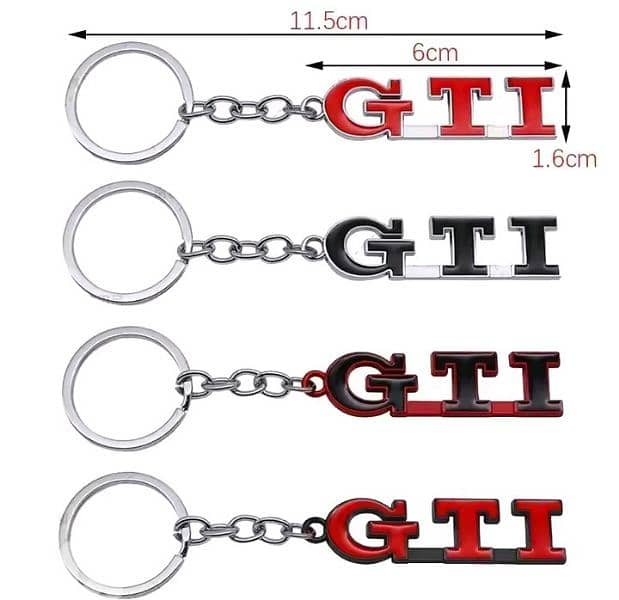 Volkswagen GTI Logo Metal Keyring 1