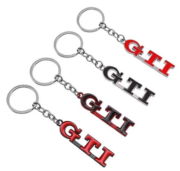 Volkswagen GTI Logo Metal Keyring 2