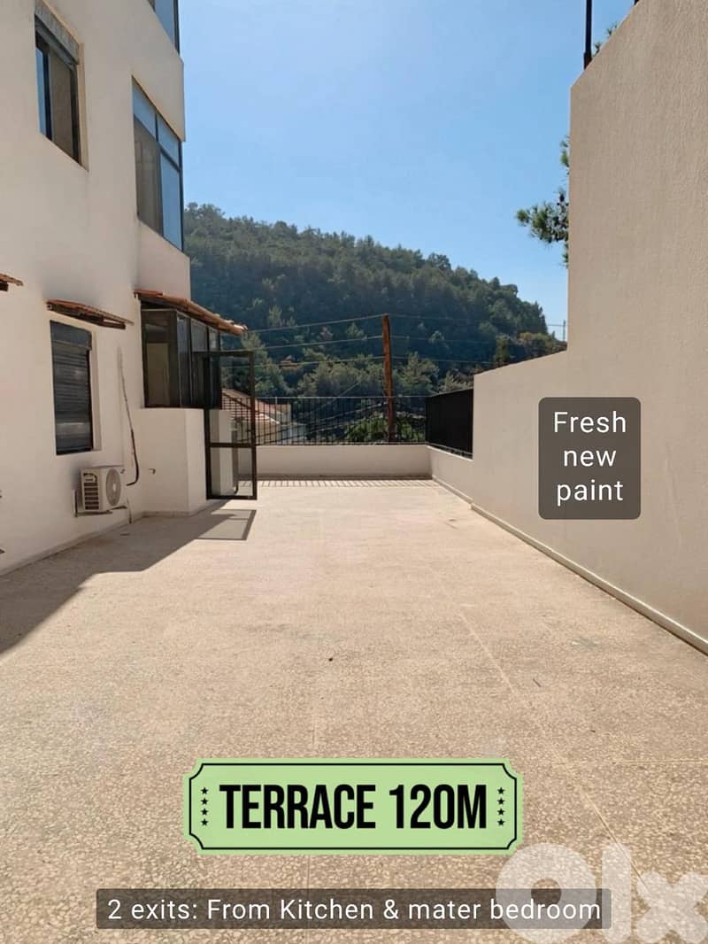 rabweh semi furnished apartment 175 sqm + 120 sqm terrace #6796 0