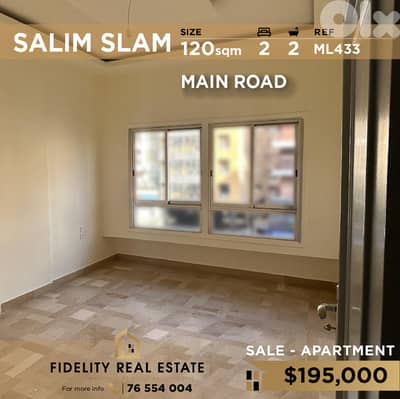 Apartment for sale in Salim Slam ML433  شقة للبيع في  سليم سلام