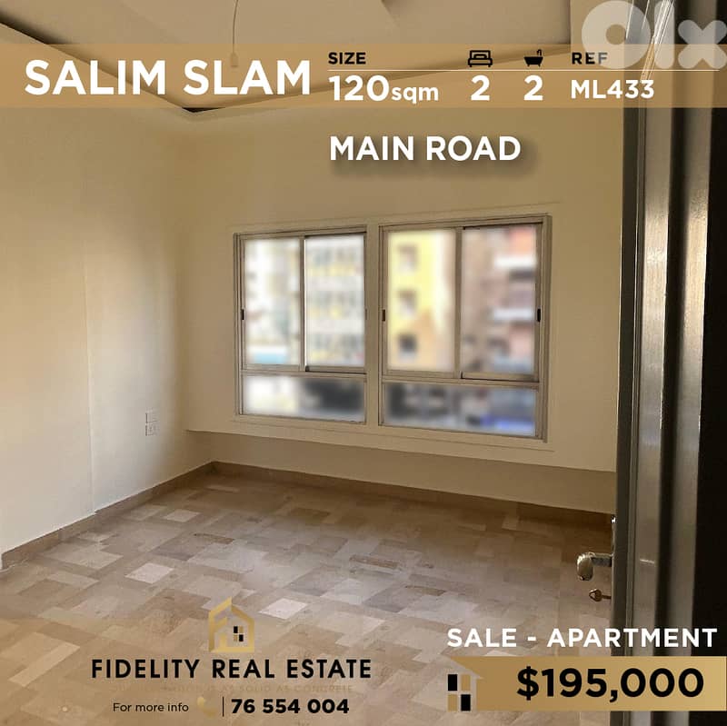 Apartment for sale in Salim Slam ML433  شقة للبيع في  سليم سلام 0