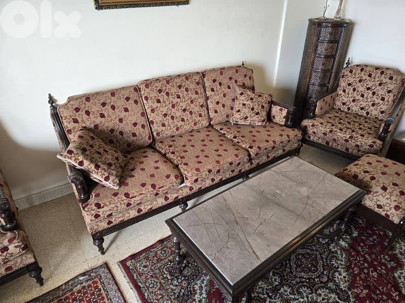 غرفة جلوس خشب 1