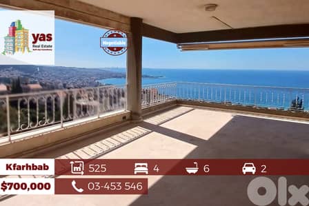 Kfarhbab 525m2 | Duplex | Upgraded | Furnished |Sea & Mountain View|YV
