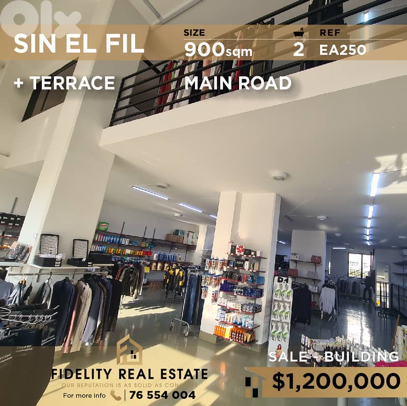 Building for sale in Sin El Fil EA250 مبنى للبيع في سن الفيل 0