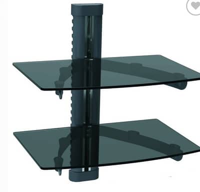 mounted 2 shelves tv accessories