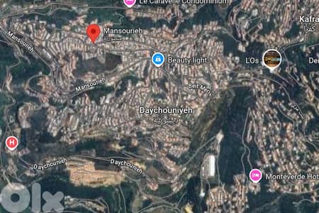 10300m2 Prime land+mountain view 4sale in Mansourieh-أرض في المنصورية