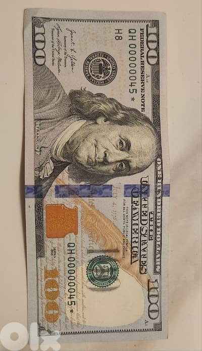 rare 2021 100$ special number with star *