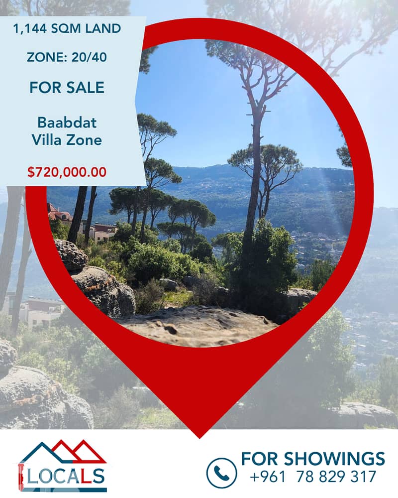 Land For Sale in Baabdat -أرض للبيع في بعبدات 0