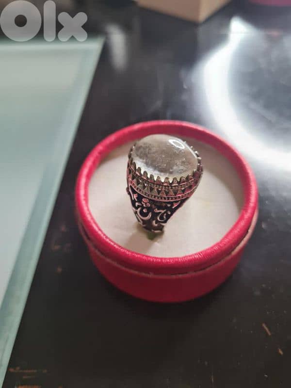 مجموعة من خواتم الفضة من الأحجار الكيرمة 1