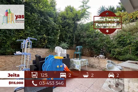 Jeita 125m2 | 60m2 Terrace | Fully Furnished Flat | Open View | TO |