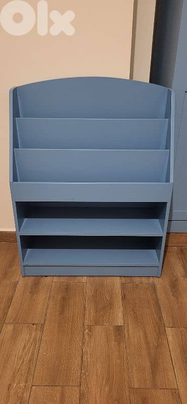 blue set for children room (closet, drawers, bookshelves) 2