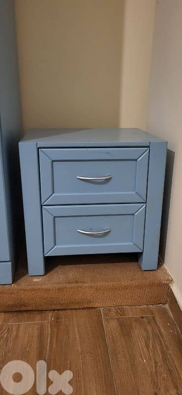 blue set for children room (closet, drawers, bookshelves) 3