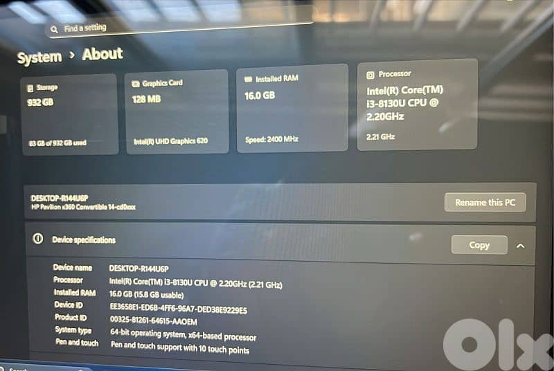 Hp Pavilion x360 convertible 5