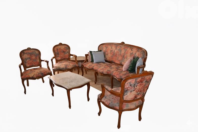 طقم صالون خشب –  Wooden salon Set 4