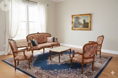 طقم صالون خشب –  Wooden salon Set