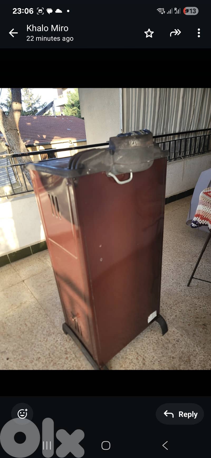 Nice susler heater  perfect condition works on wood 1