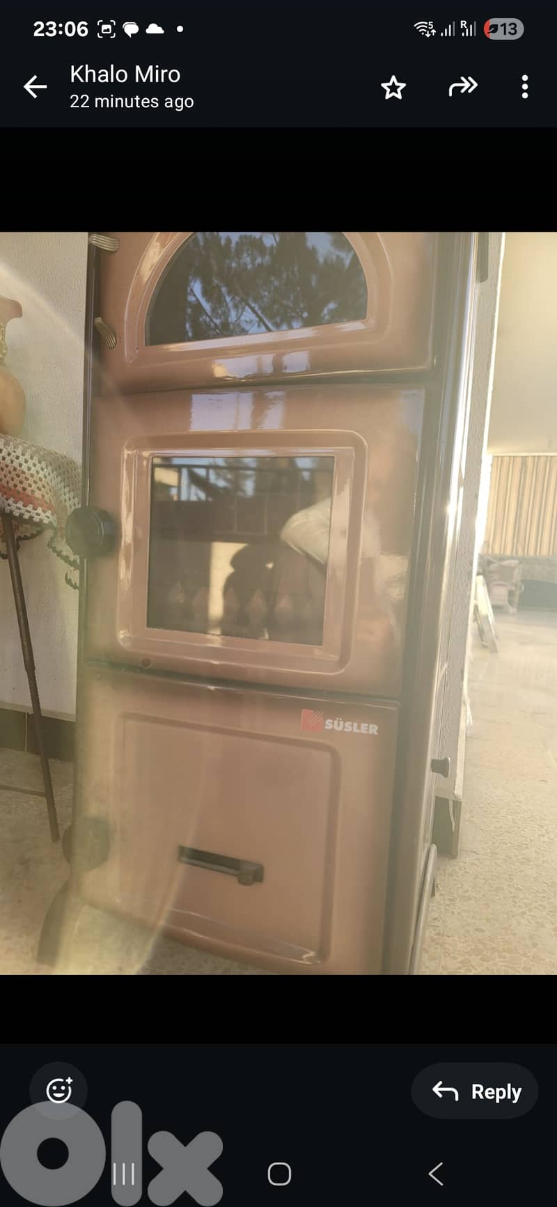 Nice susler heater  perfect condition works on wood 6