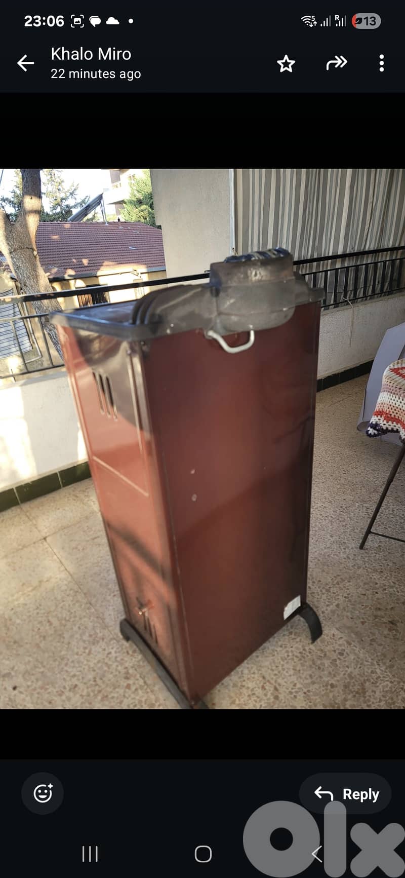 Nice susler heater  perfect condition works on wood 7