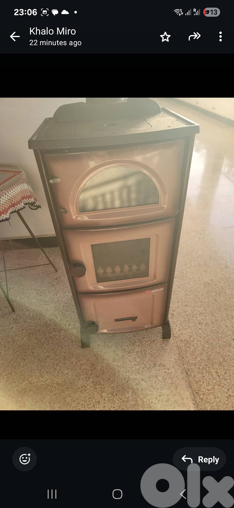Nice susler heater  perfect condition works on wood 8