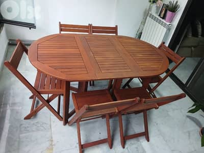 طاولي akiaك6كراسي بتنضب مع كراسي مع دوليب