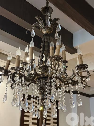 2chandelier bronze