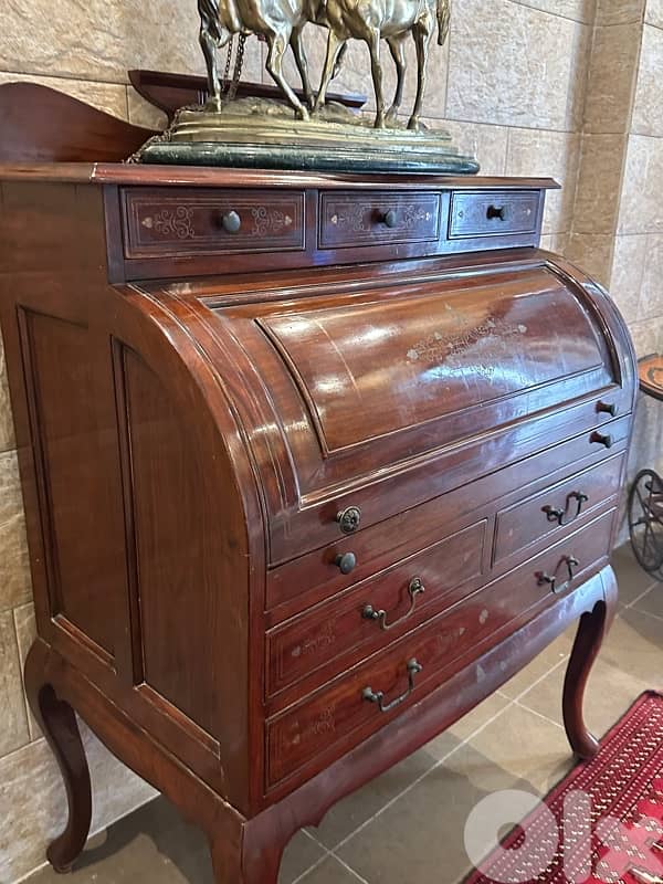 سكريتير انتيك خشب ورد 1