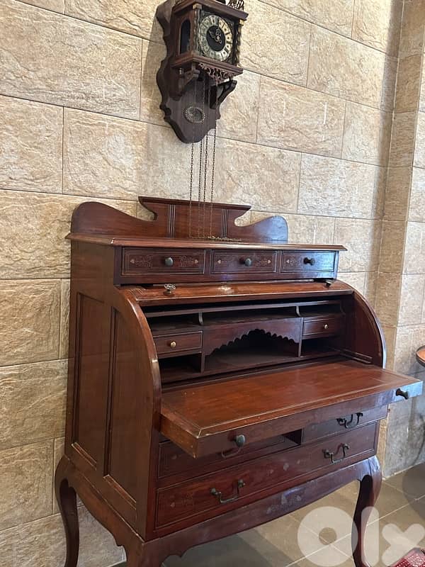 سكريتير انتيك خشب ورد 2