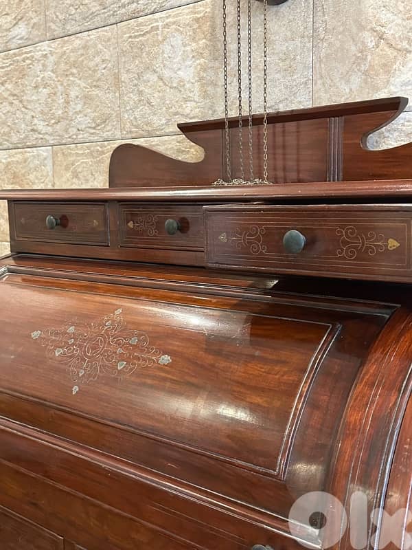 سكريتير انتيك خشب ورد 4