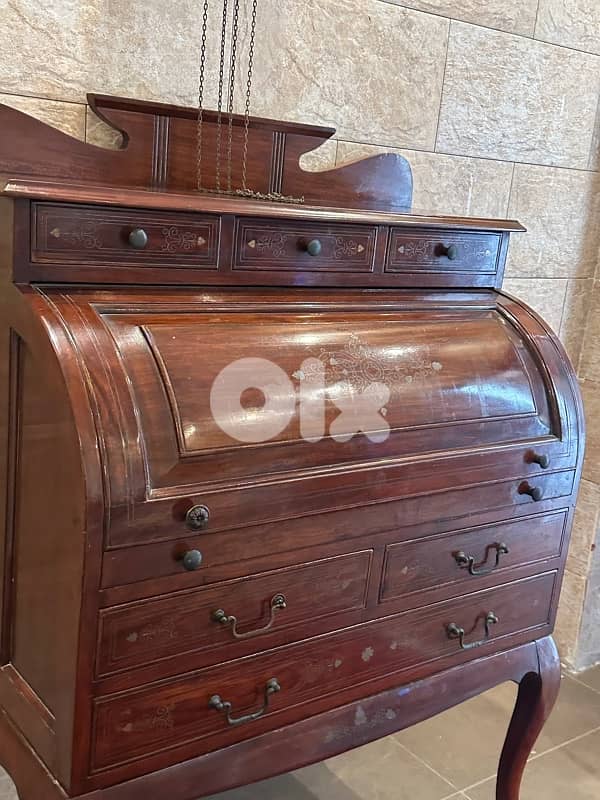 سكريتير انتيك خشب ورد 5