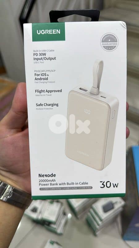 Ugreen nexode 20k 30w power bank with built in cable 45207 0
